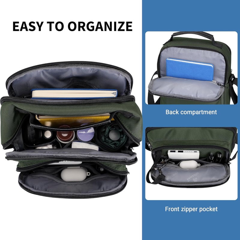 WITZMAN Crossbody Bags for Men Travel Shoulder Bag Lightweight Man Purse Small Casual Messenger Bag for Work Traveling - Image 4